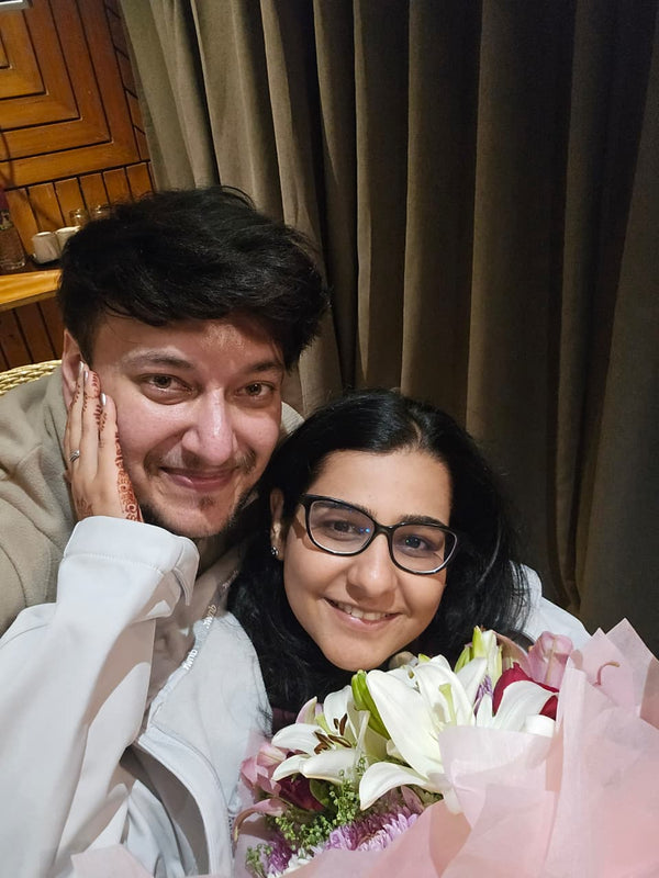 Bhaavya and Bhavic sharing a warm moment